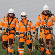 Field operations colleagues walking