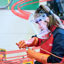 Apprentice working at Keiper
